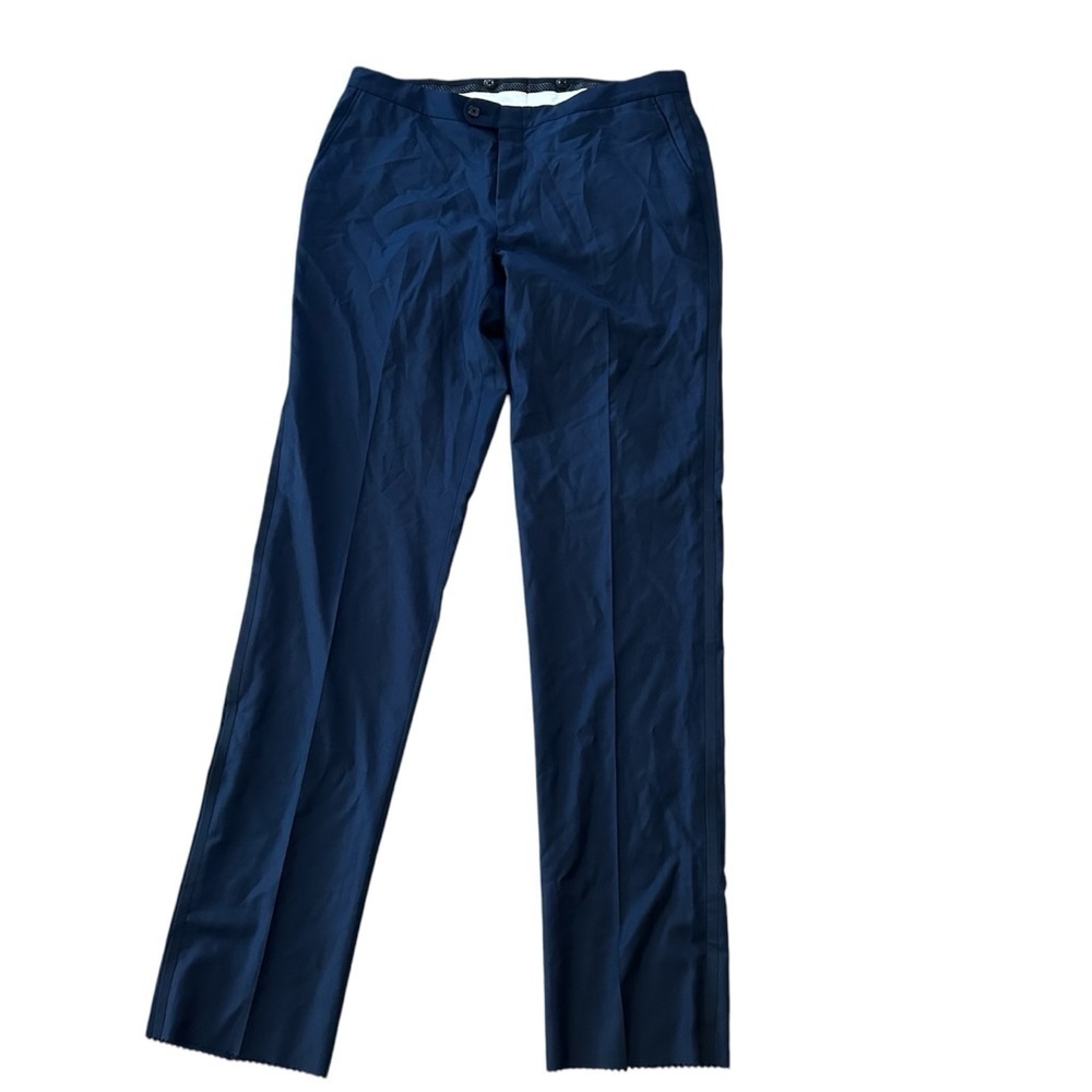 Barkley Tuxedo Men’s Navy Blue 100% Worsted Wool Dress Pants Size 43R 37W NWT